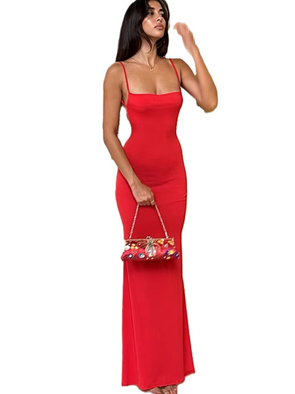 Draped Women's Backless Valentine Midi Collection Sundress