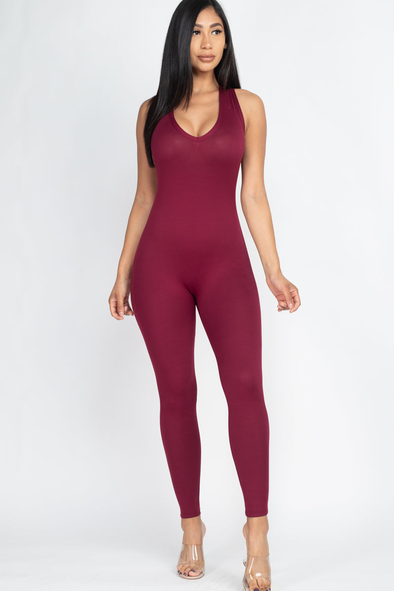 Racer Back Bodycon Jumpsuit (CAPELLA)