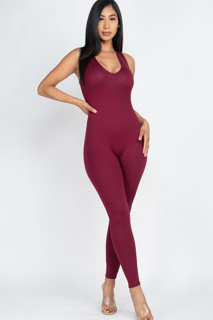 Racer Back Bodycon Jumpsuit (CAPELLA)