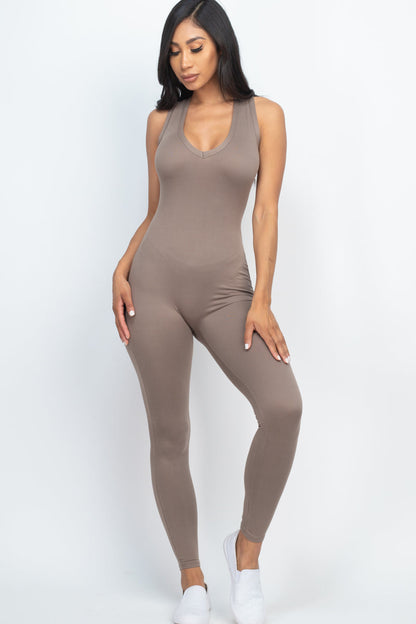 Racer Back Bodycon Jumpsuit (CAPELLA)