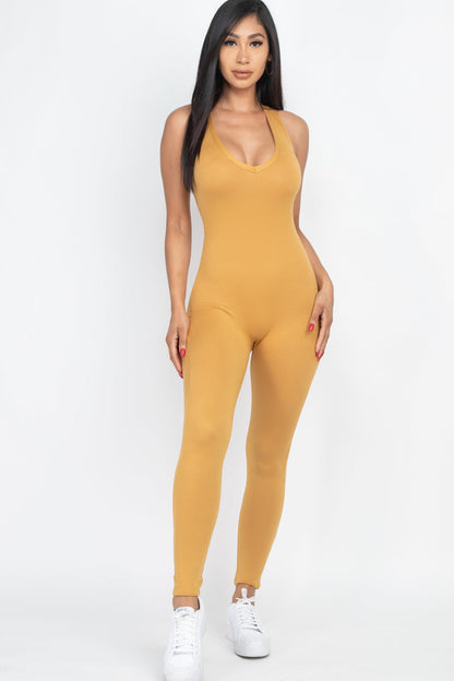 Racer Back Bodycon Jumpsuit (CAPELLA)