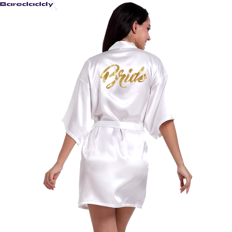 Baredaddy Bridesmaid Silk Wedding Designer Bathrobe