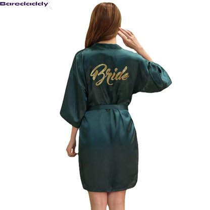 Baredaddy Bridesmaid Silk Wedding Designer Bathrobe