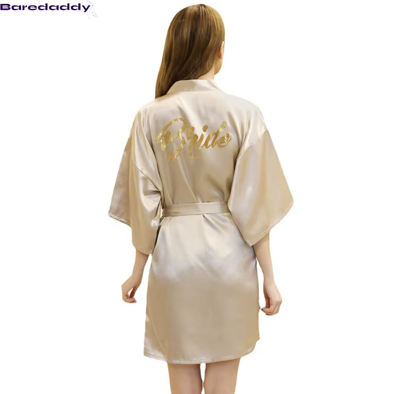 Baredaddy Bridesmaid Silk Wedding Designer Bathrobe