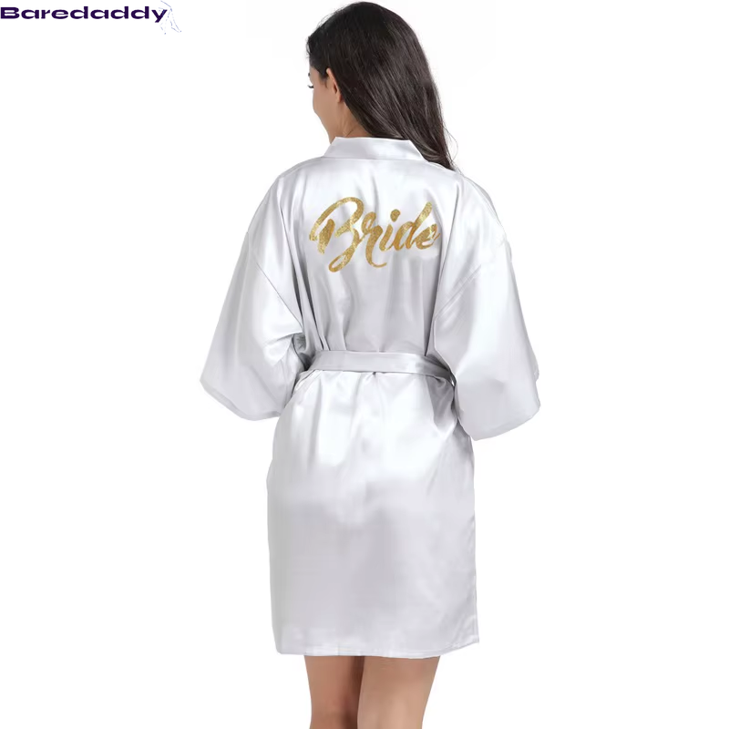 Baredaddy Bridesmaid Silk Wedding Designer Bathrobe