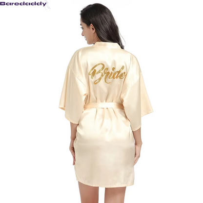 Baredaddy Bridesmaid Silk Wedding Designer Bathrobe