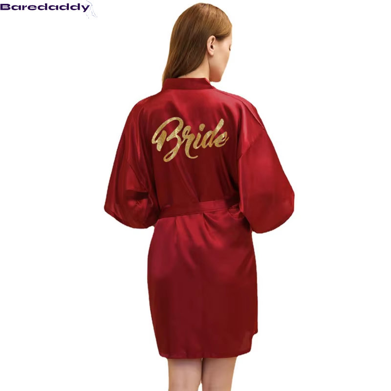 Baredaddy Bridesmaid Silk Wedding Designer Bathrobe