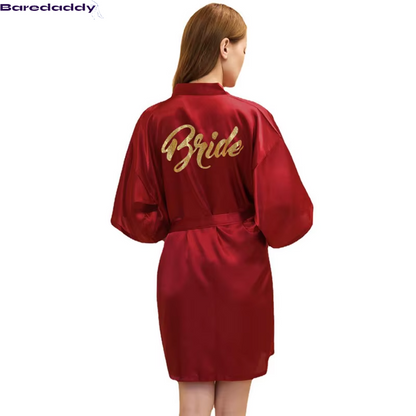 Baredaddy Bridesmaid Silk Wedding Designer Bathrobe