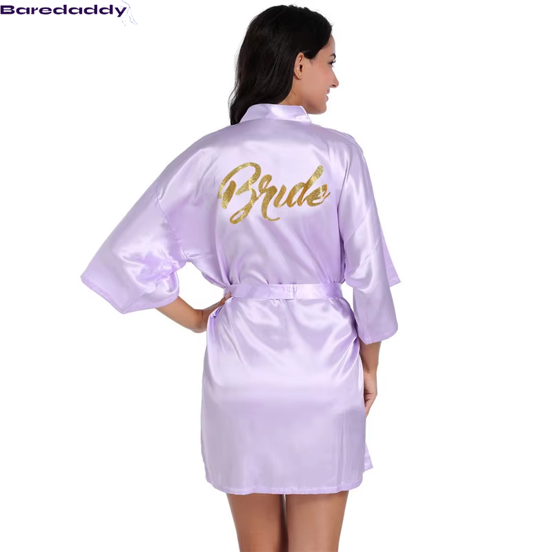 Baredaddy Bridesmaid Silk Wedding Designer Bathrobe