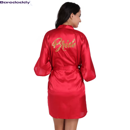 Baredaddy Bridesmaid Silk Wedding Designer Bathrobe