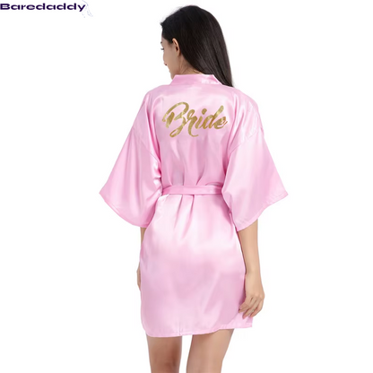 Baredaddy Bridesmaid Silk Wedding Designer Bathrobe