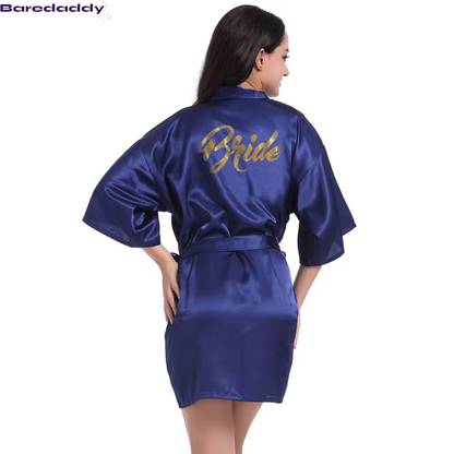 Baredaddy Bridesmaid Silk Wedding Designer Bathrobe