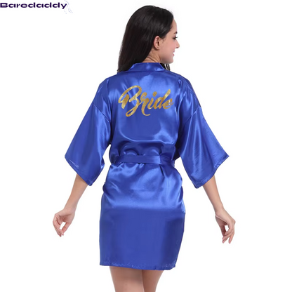 Baredaddy Bridesmaid Silk Wedding Designer Bathrobe