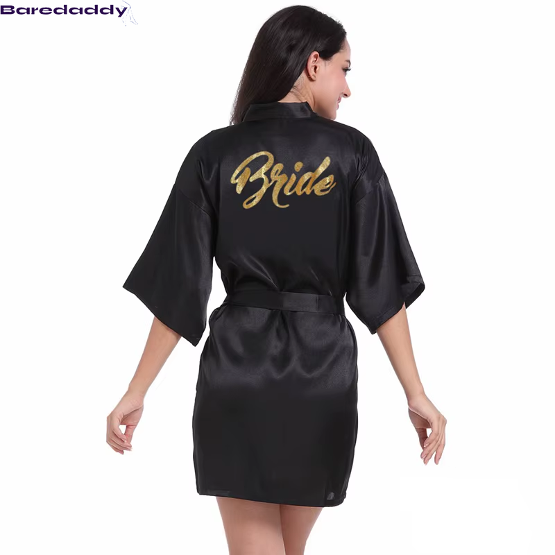 Baredaddy Bridesmaid Silk Wedding Designer Bathrobe