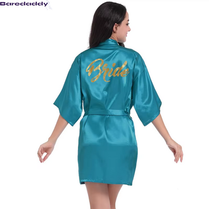 Baredaddy Bridesmaid Silk Wedding Designer Bathrobe