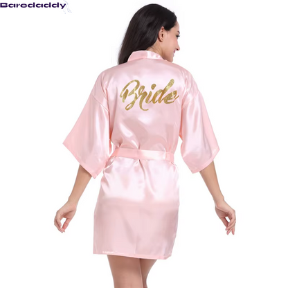 Baredaddy Bridesmaid Silk Wedding Designer Bathrobe