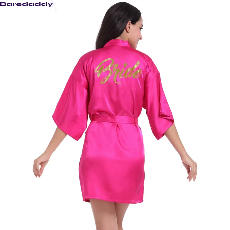 Baredaddy Bridesmaid Silk Wedding Designer Bathrobe