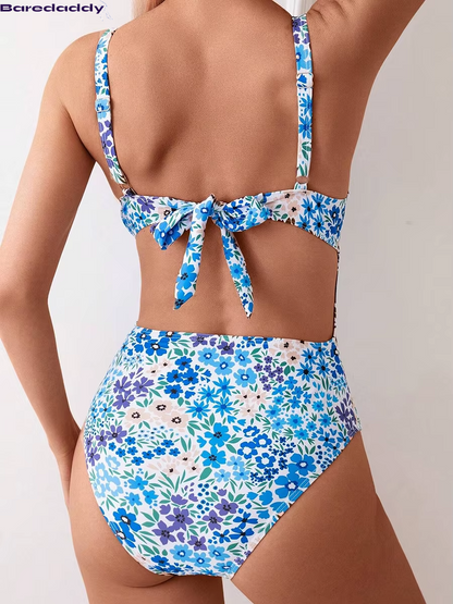 Baredaddy Cappuchino Floral One Piece Women Swimsuit