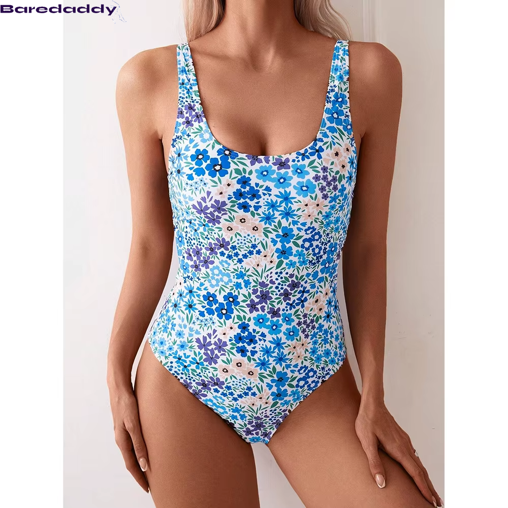 Baredaddy Cappuchino Floral One Piece Women Swimsuit