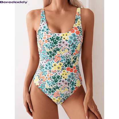 Baredaddy Cappuchino Floral One Piece Women Swimsuit