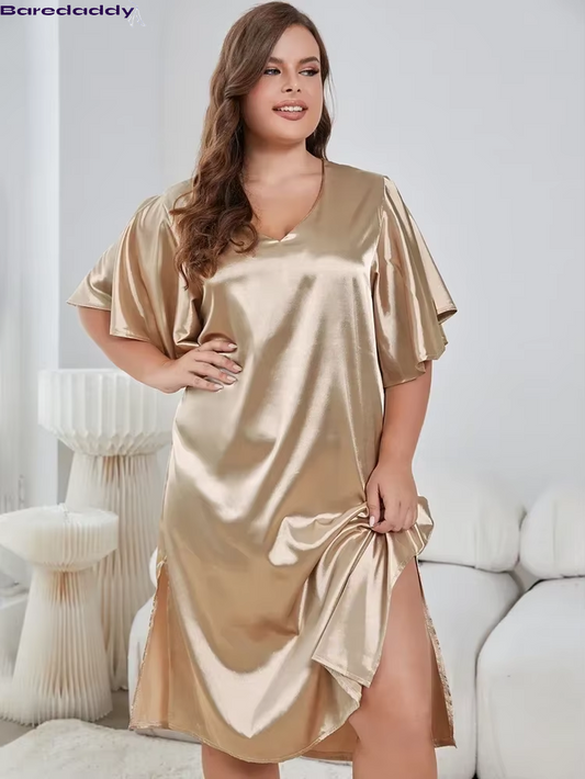 Baredaddy Plus Size Sleepwear Dress Loungewear