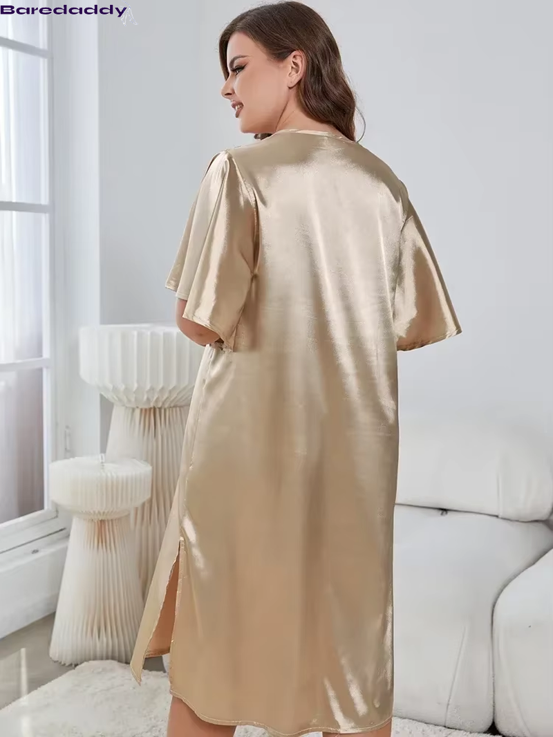 Baredaddy Plus Size Sleepwear Dress Loungewear