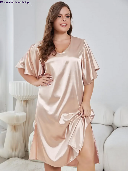 Baredaddy Plus Size Sleepwear Dress Loungewear