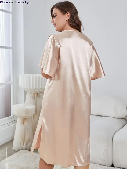 Baredaddy Plus Size Sleepwear Dress Loungewear