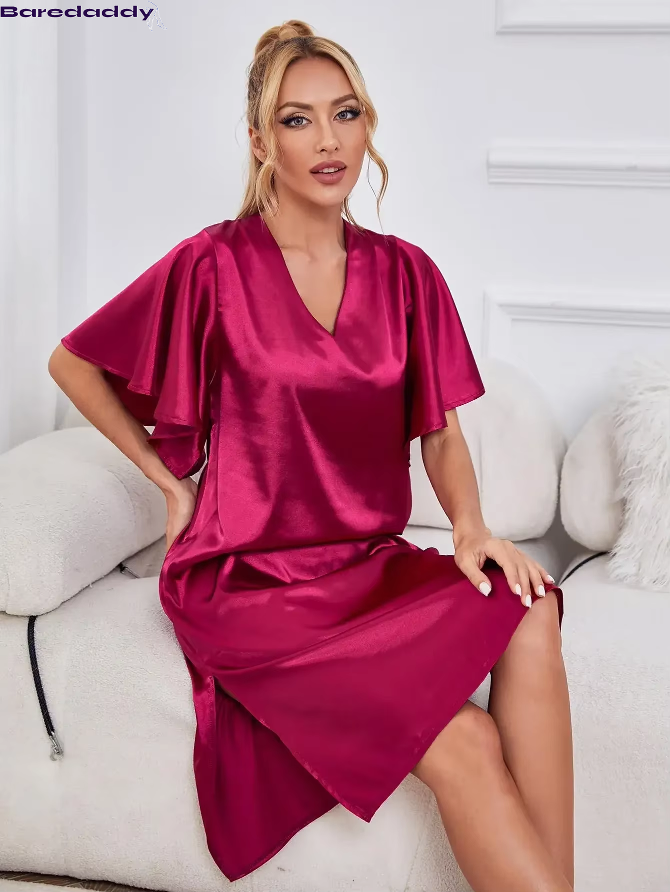 Baredaddy Plus Size Sleepwear Dress Loungewear