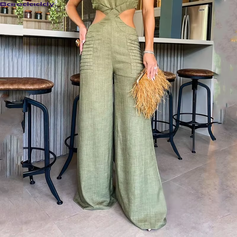 Baredaddy  Ruffled Wide Legs Jumpsuit