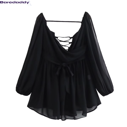 Baredaddy Sexy Pleated  A-Line Dress