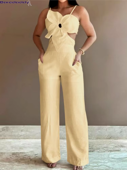 Baredaddy Spaghetti Strap Fashion Jumpsuit