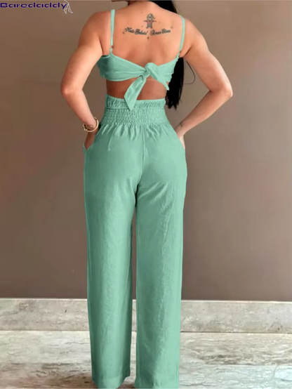 Baredaddy Spaghetti Strap Fashion Jumpsuit