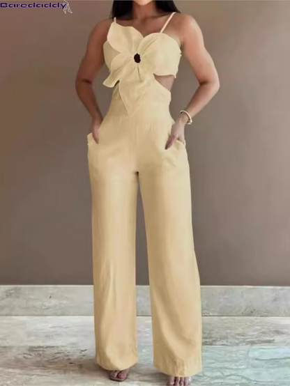 Baredaddy Spaghetti Strap Fashion Jumpsuit