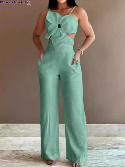 Baredaddy Spaghetti Strap Fashion Jumpsuit