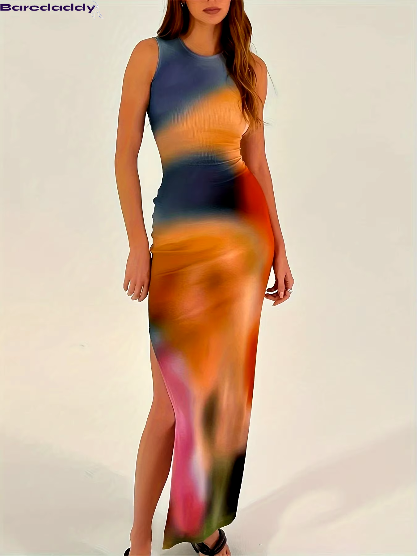 Baredaddy Streetwear Tie-Dye Bodycon Sling Dress