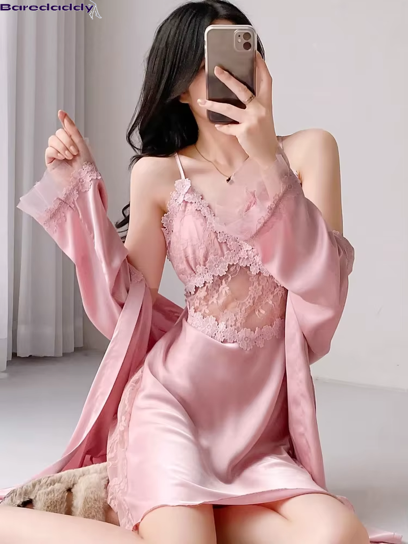 Baredaddy Wave Silk Robes for Nightwear