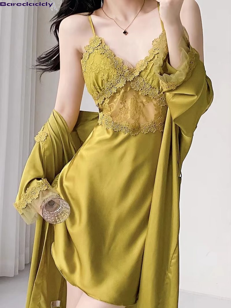 Baredaddy Wave Silk Robes for Nightwear