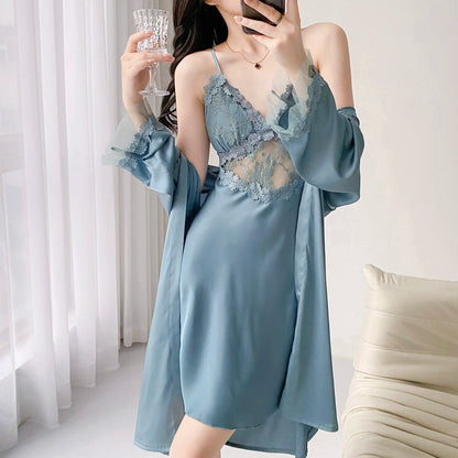 Baredaddy Wave Silk Robes for Nightwear