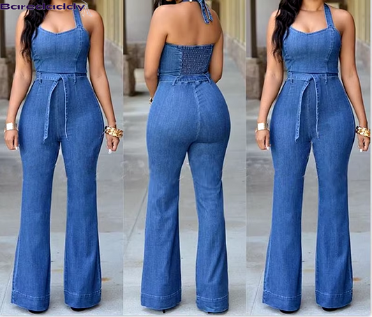 Baredaddy Mocha Denim Jumpsuit