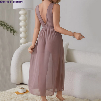 Baredaddy Chiffon Mesh Nightdress Lace Dress