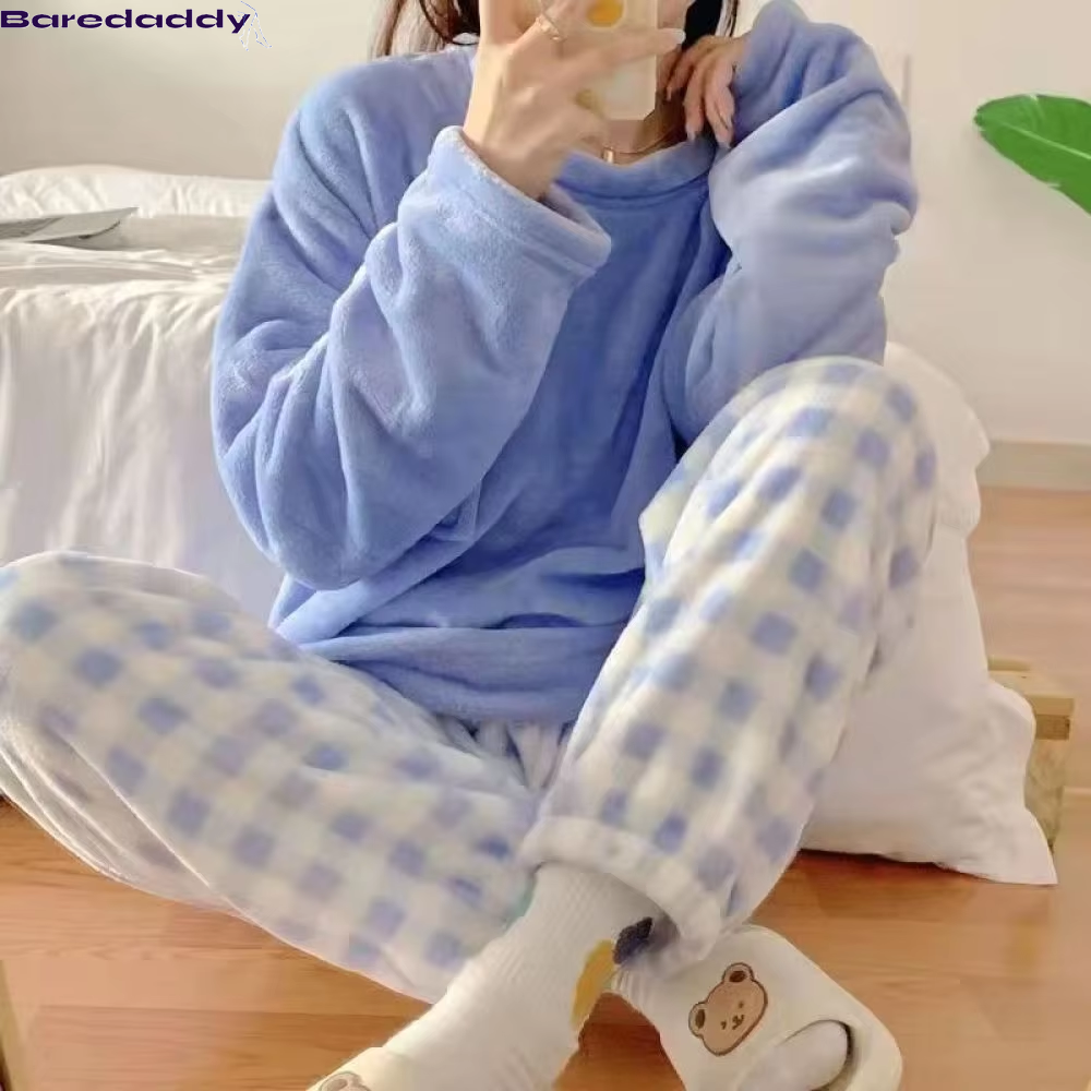 Baredaddy Fleece Thick Warm Pajamas Set