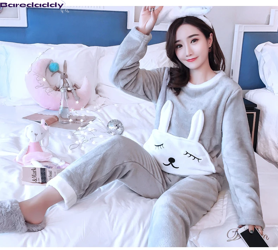 Baredaddy Fleece Thick Warm Pajamas Set