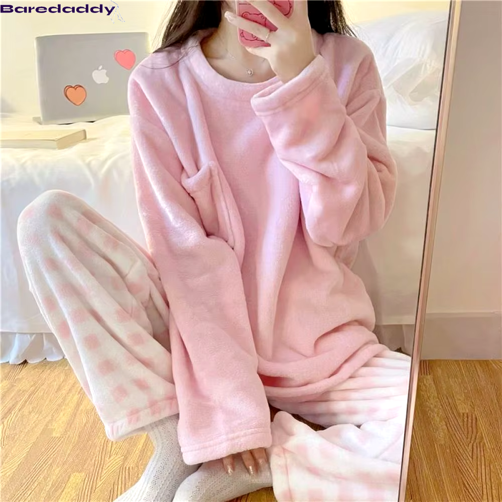 Baredaddy Fleece Thick Warm Pajamas Set