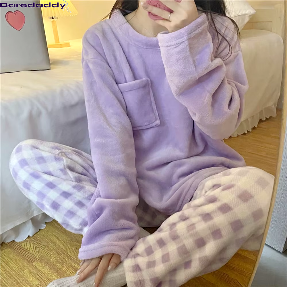 Baredaddy Fleece Thick Warm Pajamas Set