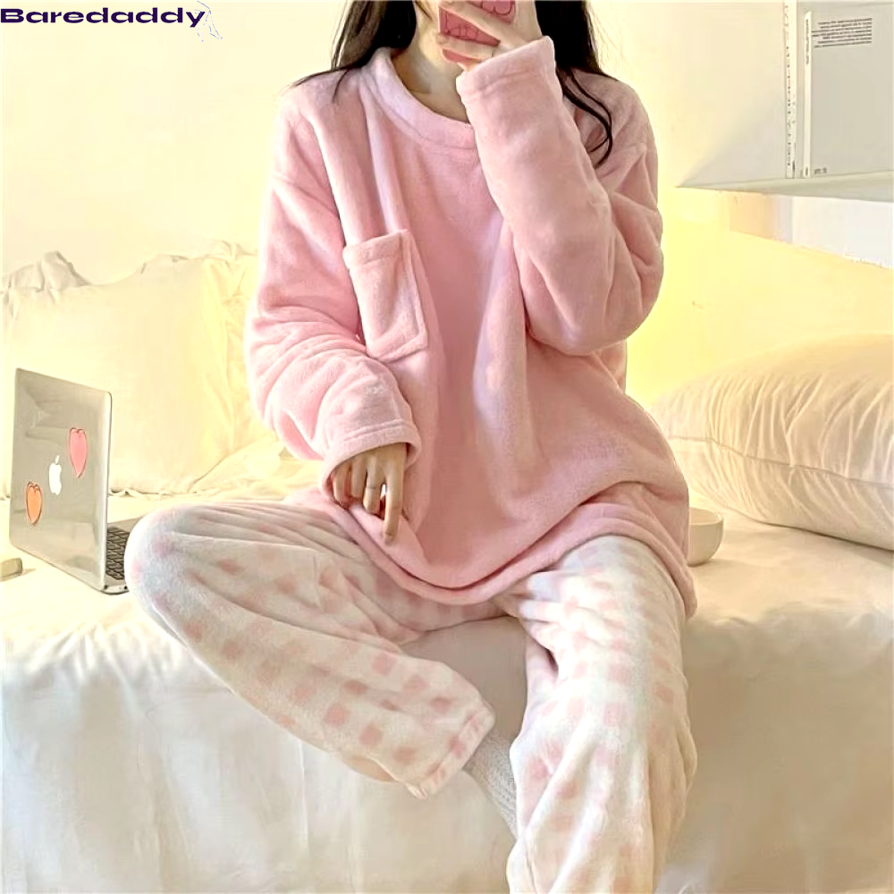 Baredaddy Fleece Thick Warm Pajamas Set