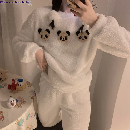 Baredaddy Fleece Thick Warm Pajamas Set