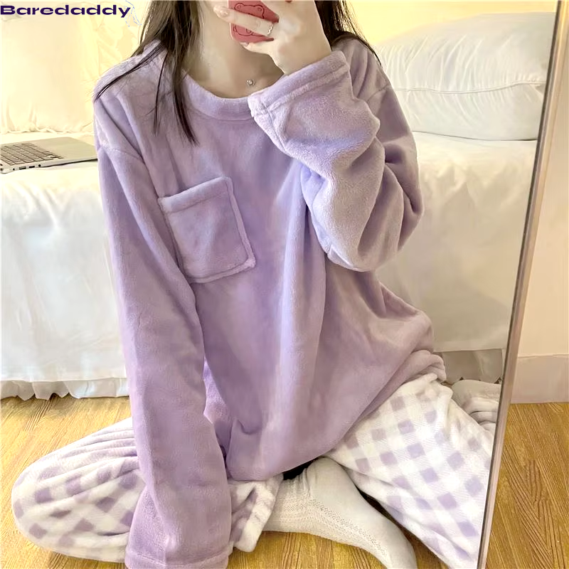 Baredaddy Fleece Thick Warm Pajamas Set