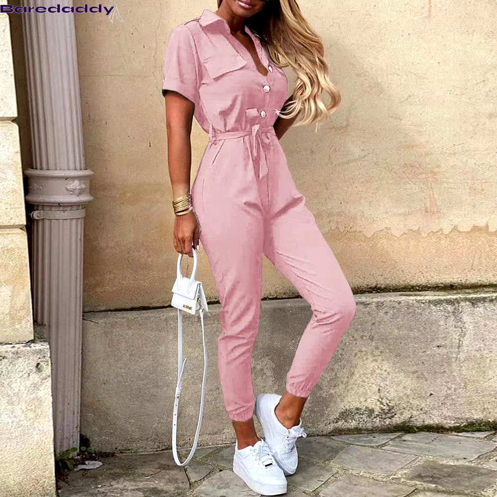 Monochromatic Belt Mocha Jumpsuit