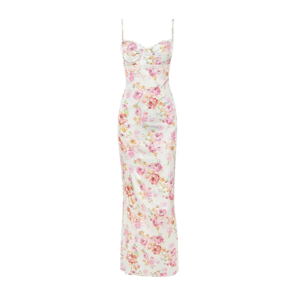 Summer Floral Print Party Dress Bodycon